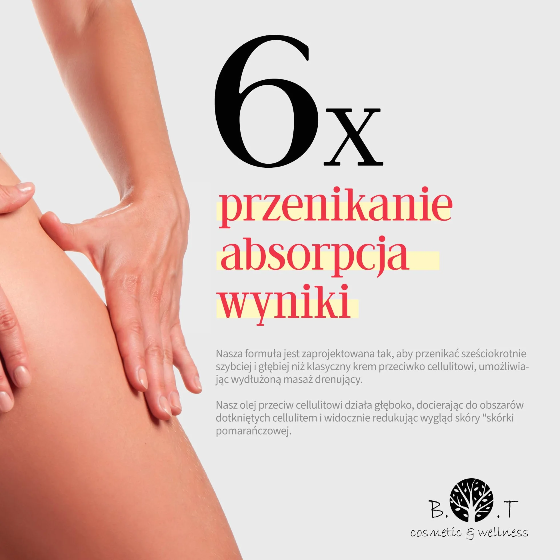 Silny olejek antycellulitowy z olejkami eterycznymi 500 ml Profesjonalne wyszczuplanie Wnika 6 razy lepiej niż krem ​​antycellulitowy, zapewniając 6 razy więcej rezultatów w zapobieganiu rozstępom.