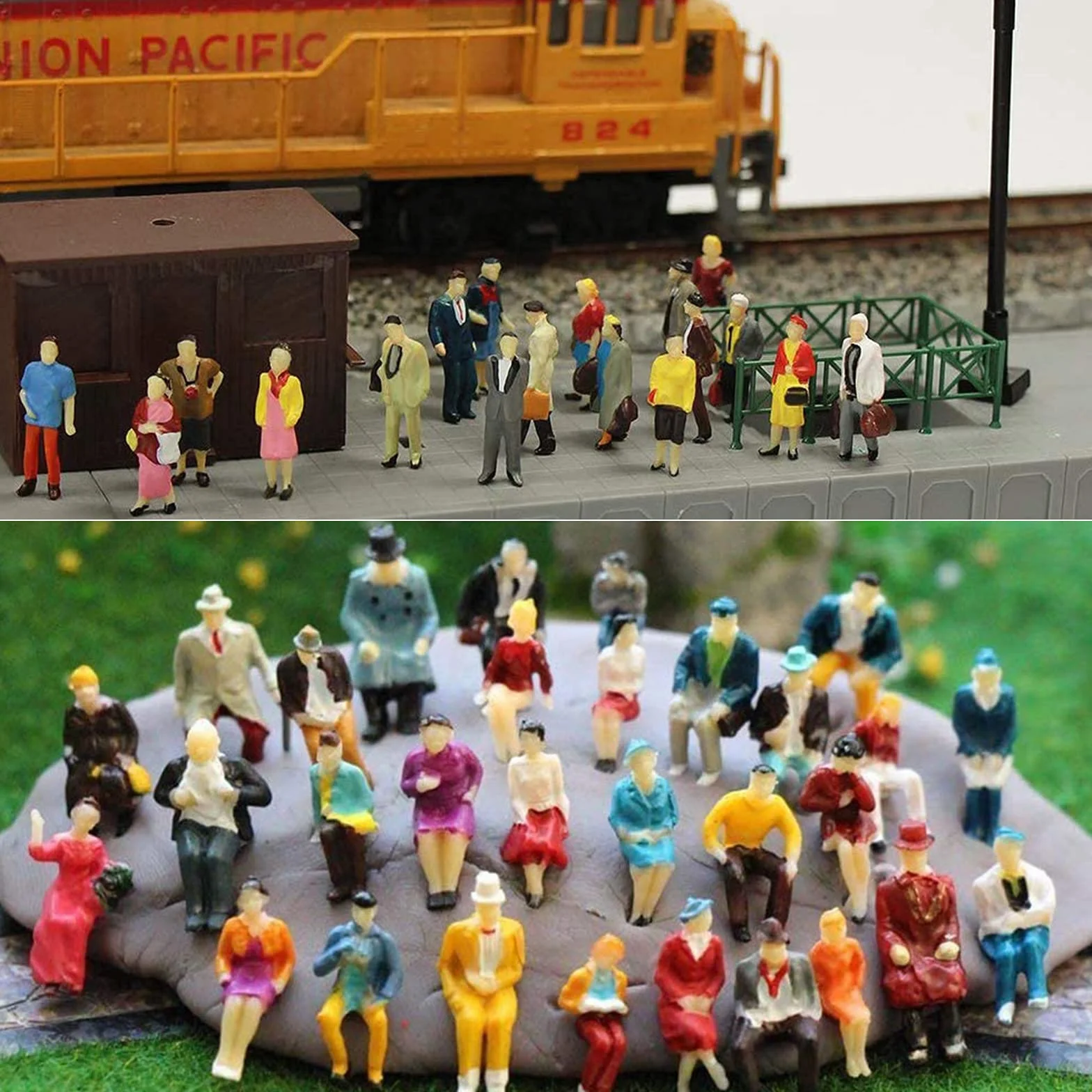 100 sztuk mini figurek, figurki H0, modelarstwo, ręcznie malowana figurka Tiny Passengers, figurka z piasku, model ludzi, na miniaturowe sceny, trening, kolejkę, stół piaskowy, skala