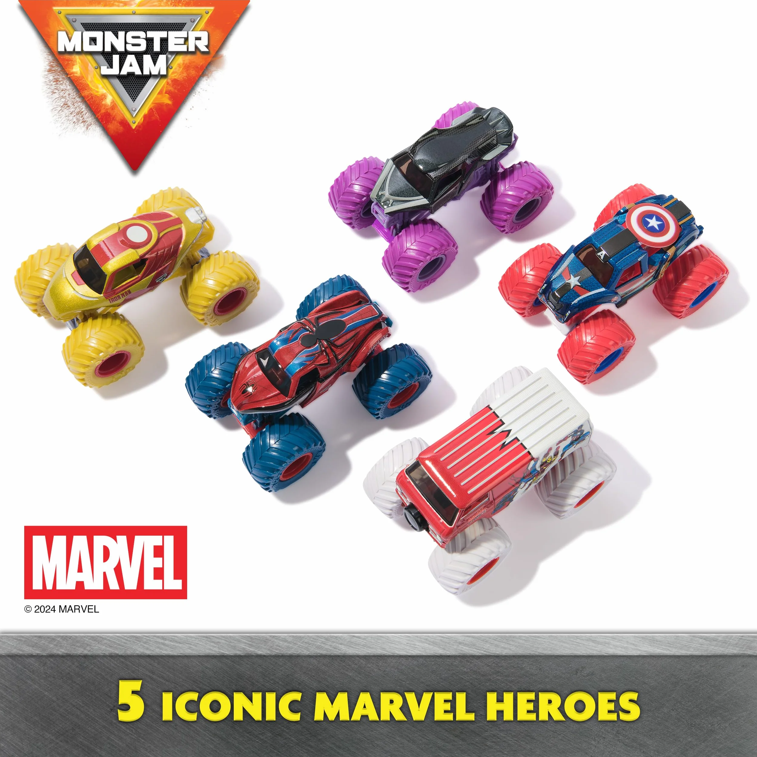 Monster Jam Zabawka samochód ciężarowy 1to64 odlewany Marvel I