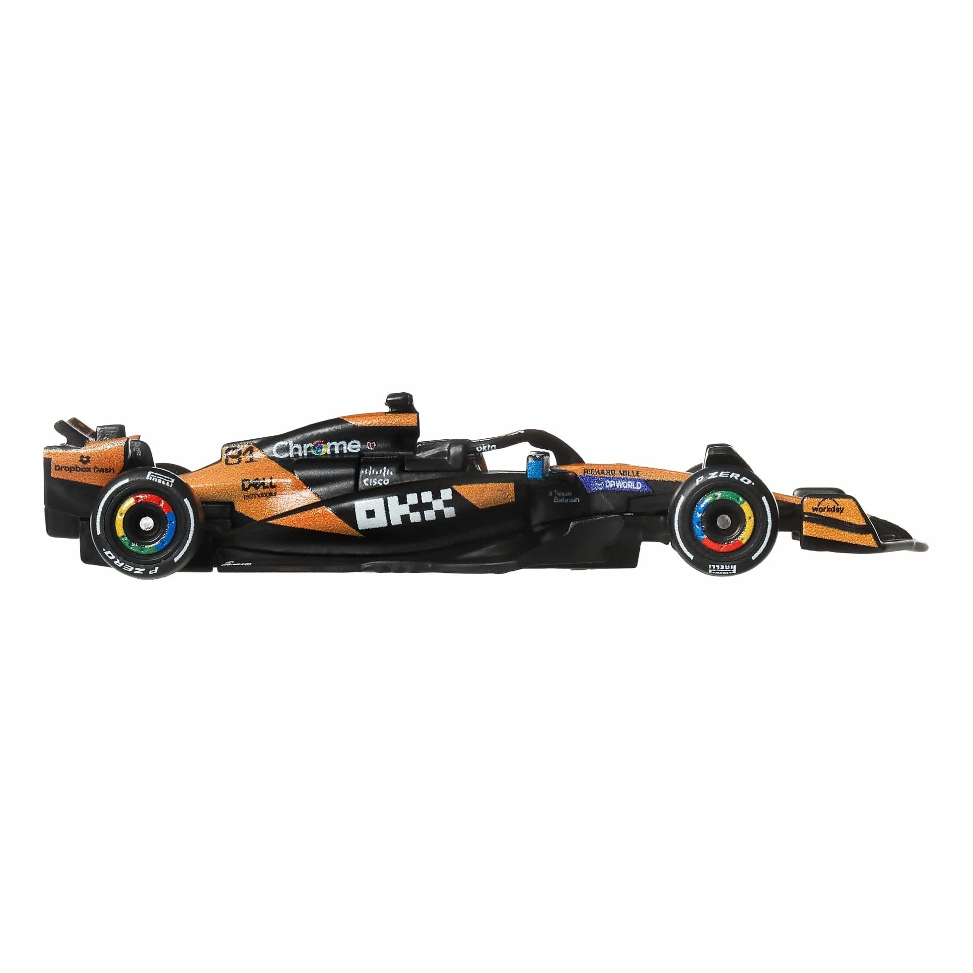 Hot Wheels Formula 1 McLaren Oscar Piastri #81, premium kolekcjonerski samochód wyścigowy die-cast w skali 1:64, opony Real Riders oraz metalowa karoseria i podwozie, JKD81