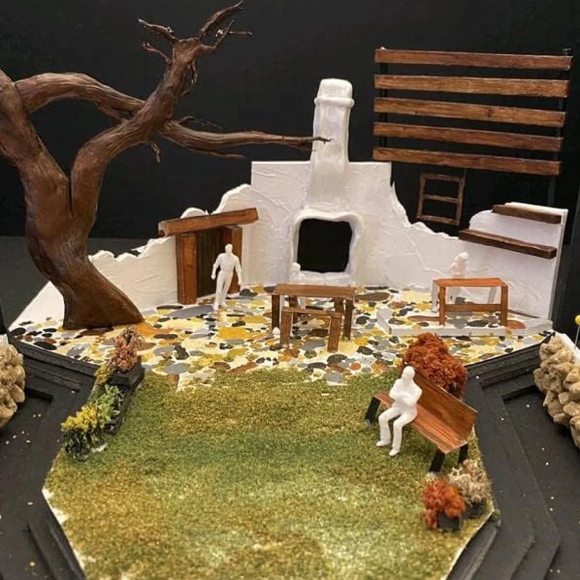Kiuiom Niepomalowane figurki, 1: 100 białych osób, miniaturowe figurki modele 100 sztuk miniaturowe figurki architektoniczne do stołu z piaskiem DIY dekoracja miniaturowe sceny