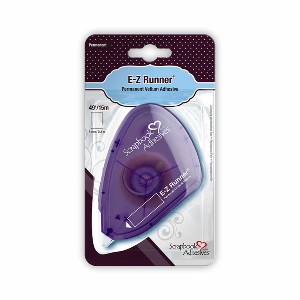Scrapbook Adhesives By 3L, E-Z Fine Permanent Adhesive Dispenser, 49-Feet
