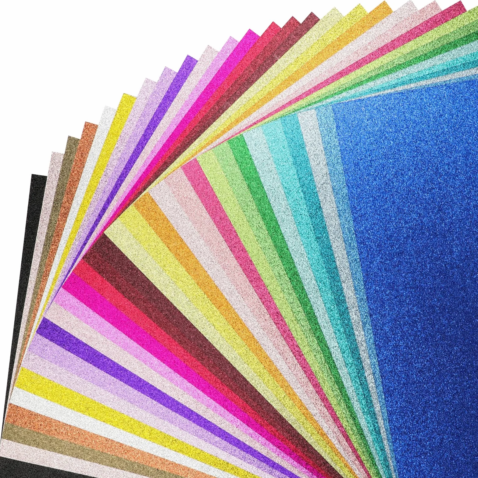30 arkuszy – dwustronny papier brokatowy do majsterkowania, kolorowy, błyszczący papier A4 – 30 kolorów 250 g/m², kolorowy papier do majsterkowania i tworzenia