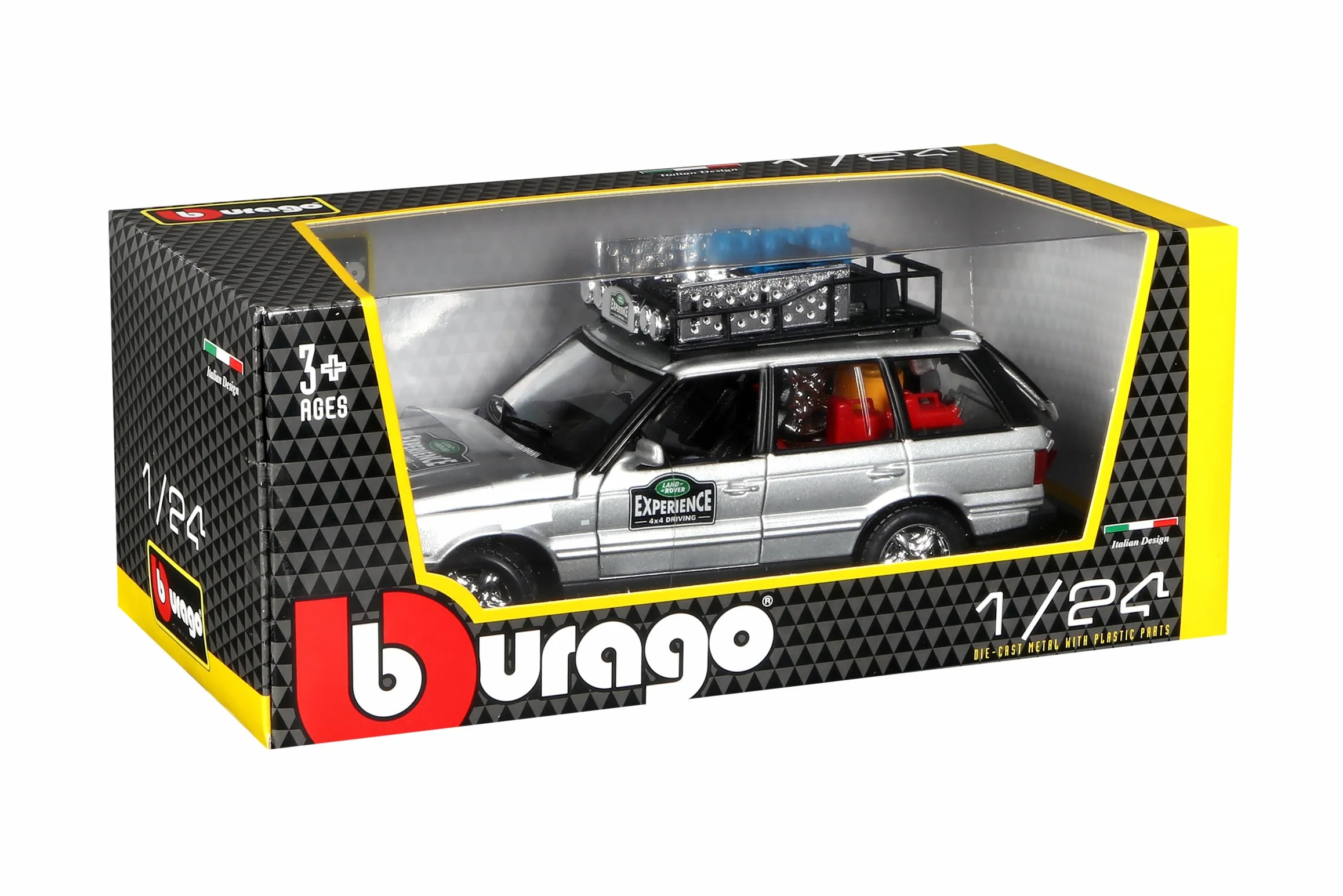 Bburago Range Rover Safari Pojazd Zabawkowy, Srebrny, Od 3 Lat