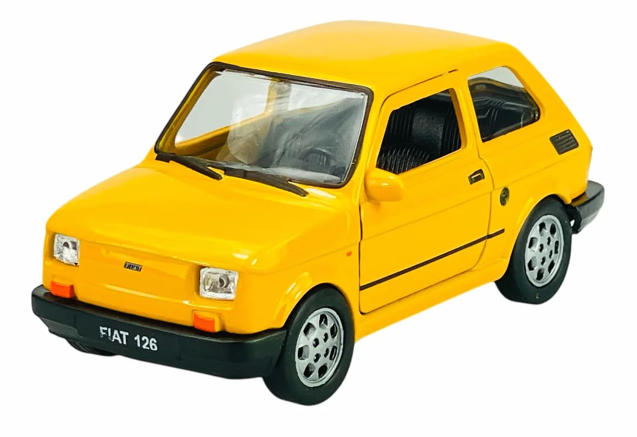 126 Żółty Budowany Podobnie Polski FIAT 126p 1972-2000 ok. 1/43 1/36-1/46 Welly Model Samochodu
