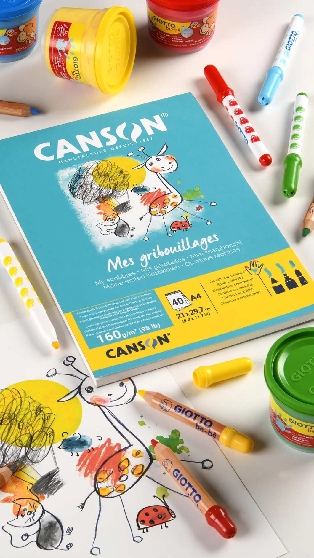 Canson C400110213 Papier Rysunkowy, Biały, A4/40 szt.
