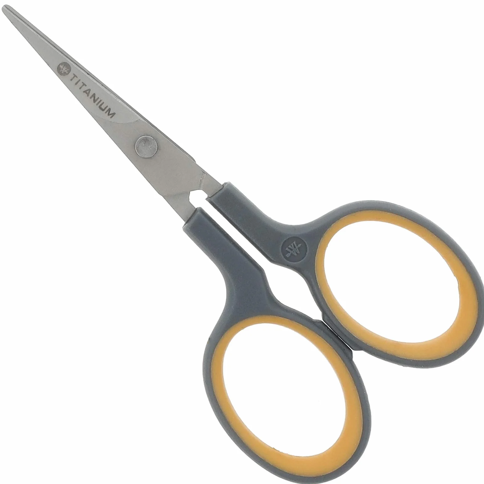 Westcott E-30440 00 Titanium Super Softgrip nożyce do cięcia sylwetki, 10 cm, szaro-żółte