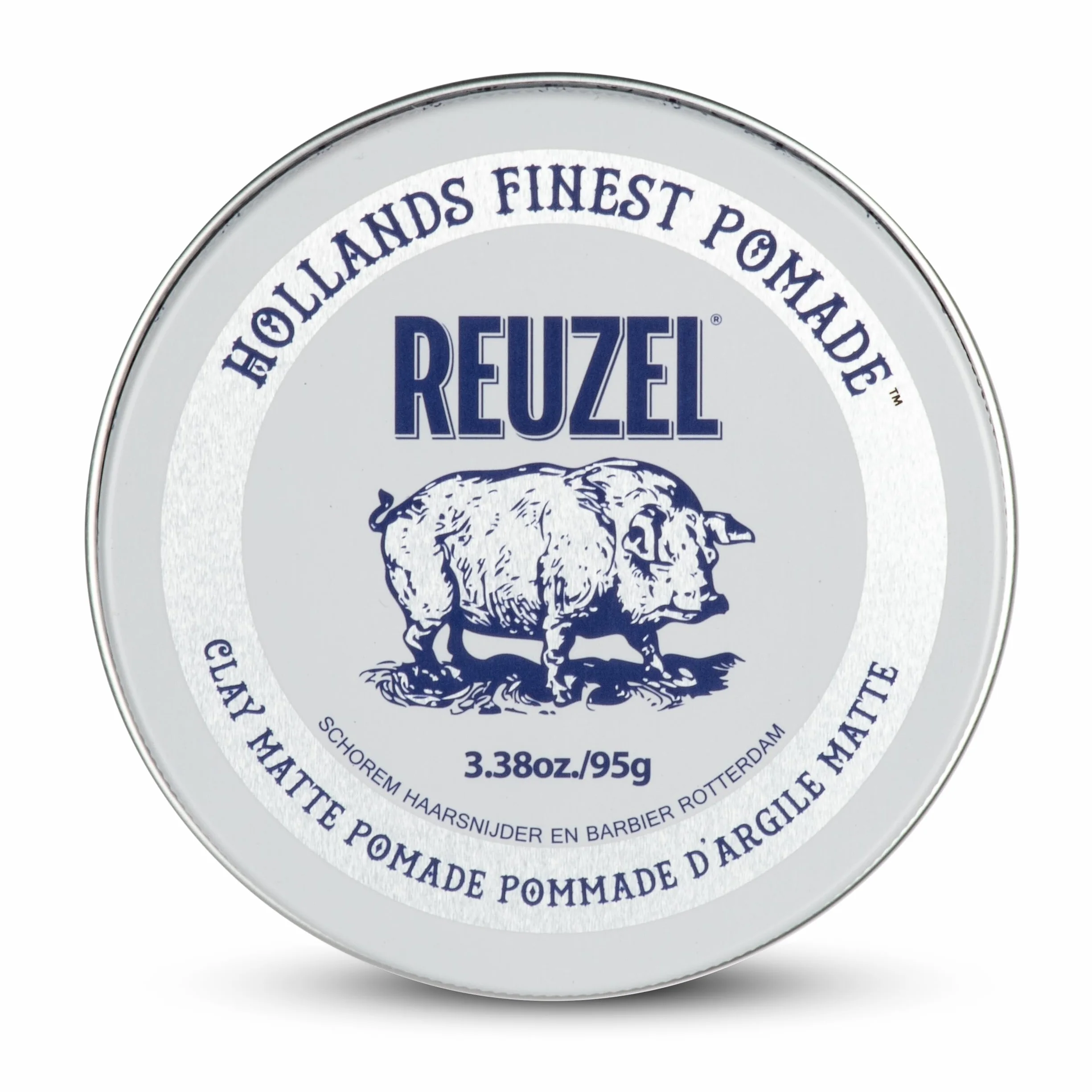 Reuzel Matowa pomada glinkowa, pomada bez połysku, o średnim utrwaleniu, do naturalnego stylu i wykończenia, 3,38 oz./95 g