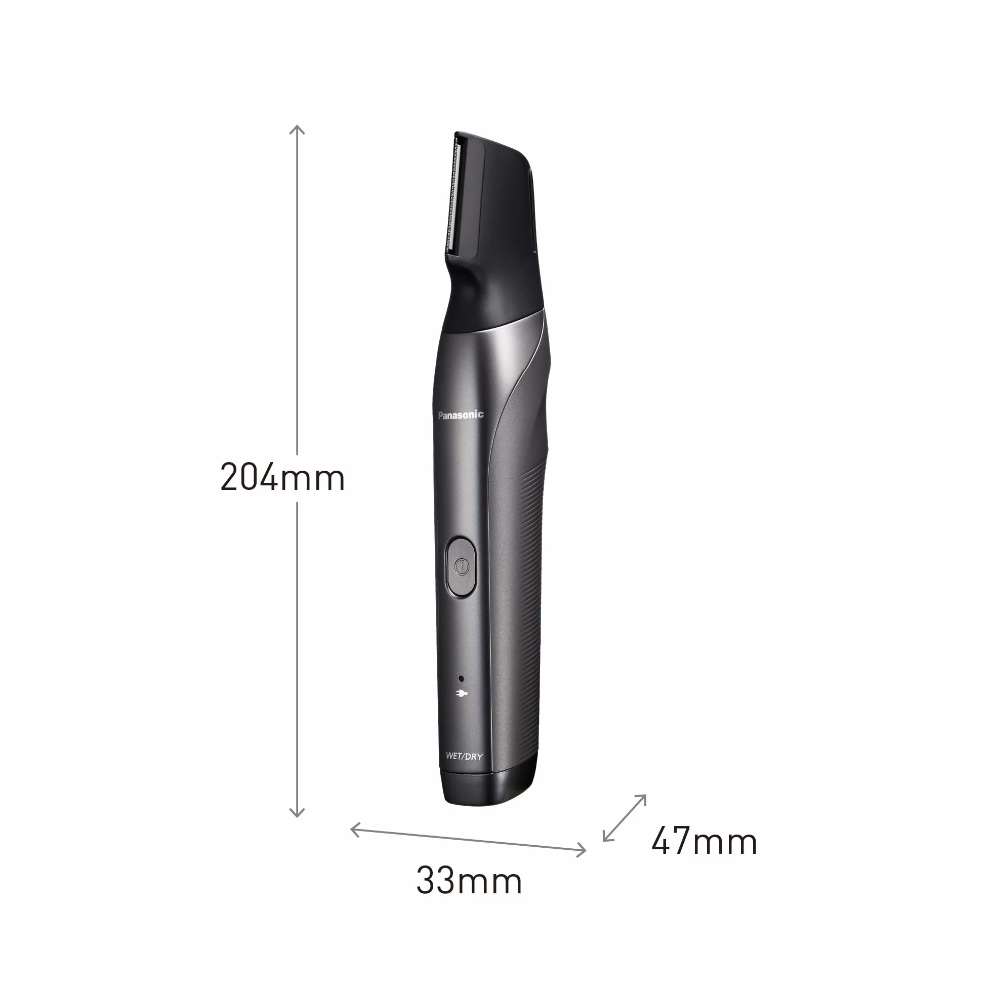 Panasonic ER-GY60 trymer i-SHAPER do brody i ciała (nasadki grzebieniowe, do trymowania detali i chroniąca skórę, ładowanie 1h), szary