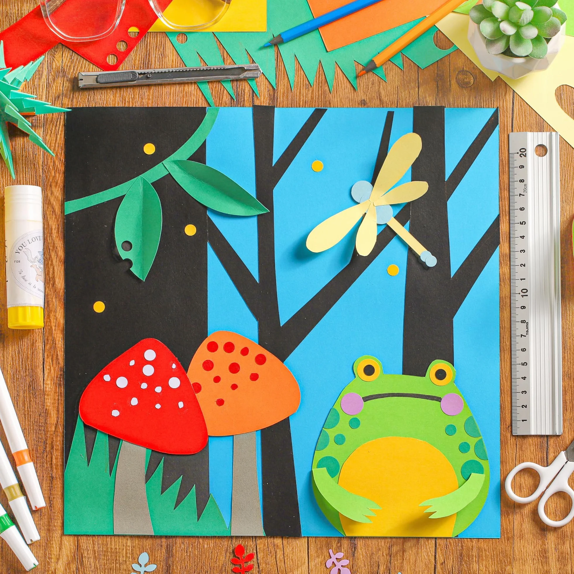 Kolorowy karton - 30 x 30 cm / 100 arkuszy / 20 kolorów papieru 29,5 kg 180 g UAP10