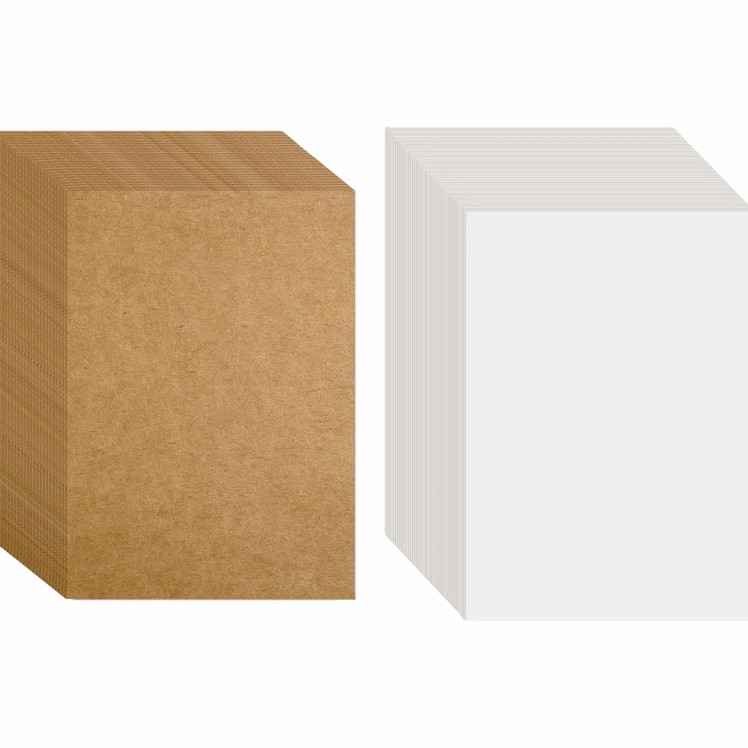 YSDMY 100 arkuszy papieru siarczanowego A6, 350 g/m², 14,5 x 9,5 cm, brązowy + biały