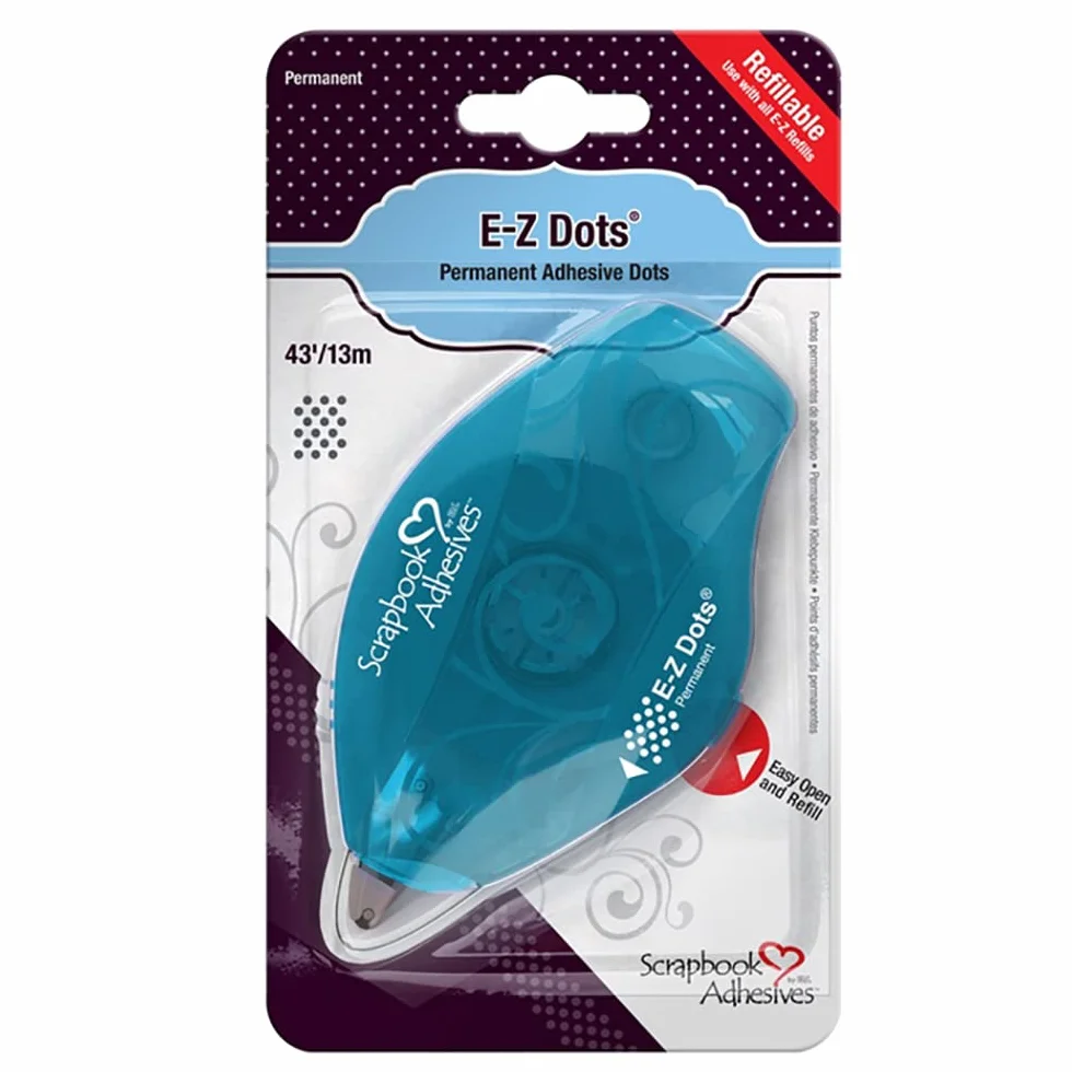 3L Scrapbook Adhesives E-Z Dots Refillable Permanent Runner Dispenser, 43 Feet