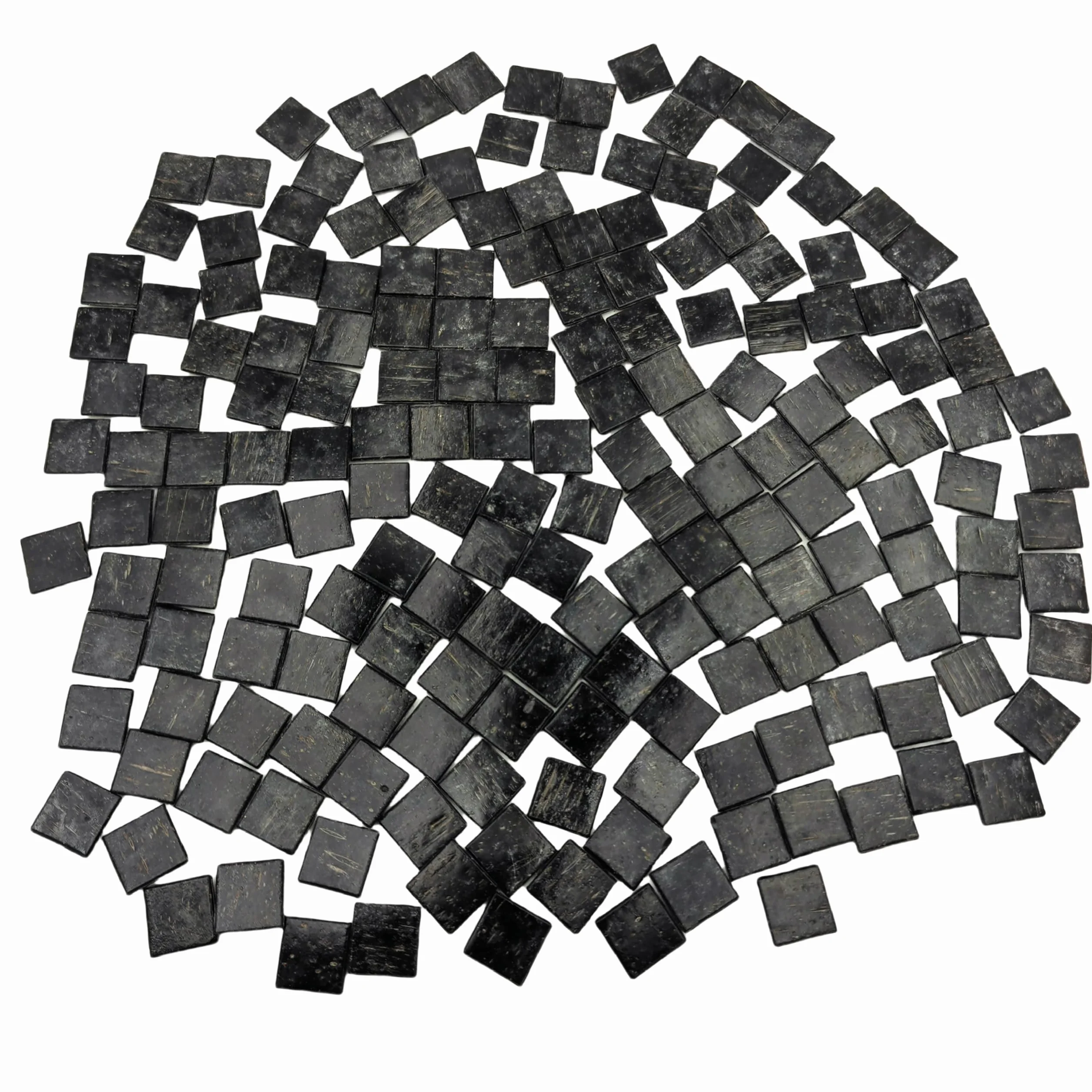 500 g Kwarcowe płytki mozaikowe, 2 cm, wielokolorowe elementy mozaiki, kamienie do samodzielnego wykonania, rzemiosła, hobby, sztuka, dekoracja ścienna domu (czarne)