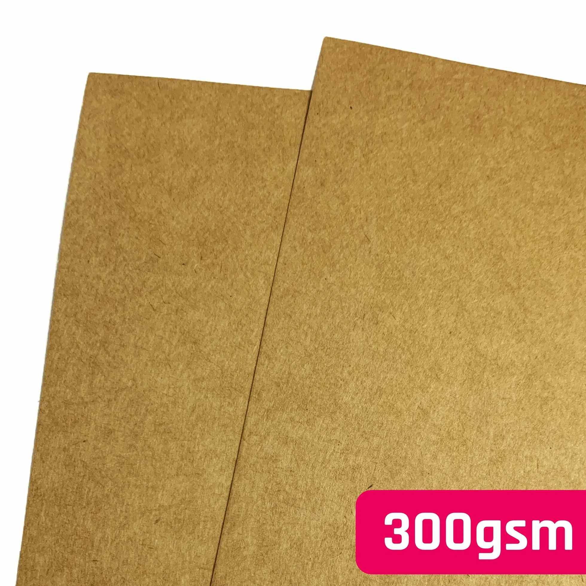 100 Arkuszy, 300 g/m² - Brązowy Papier Karton Kraft Kraftowy Pakowy Karta A5