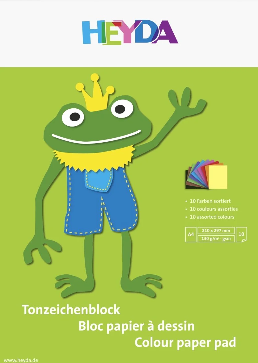 Heyda 2047125 Blok Rysunkowy, Wielokolorowy, A4/10 szt.
