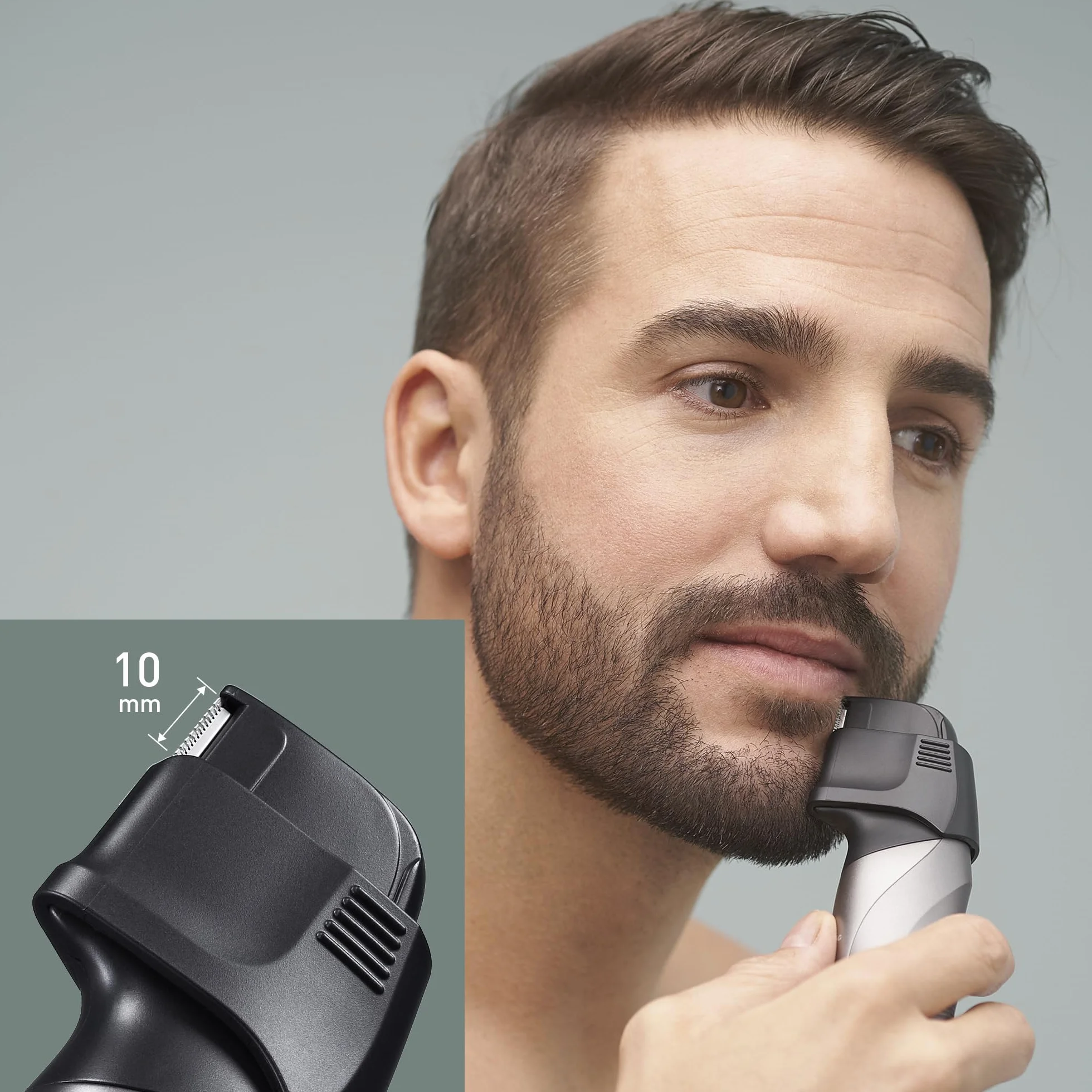 Panasonic ER-GY60 trymer i-SHAPER do brody i ciała (nasadki grzebieniowe, do trymowania detali i chroniąca skórę, ładowanie 1h), szary