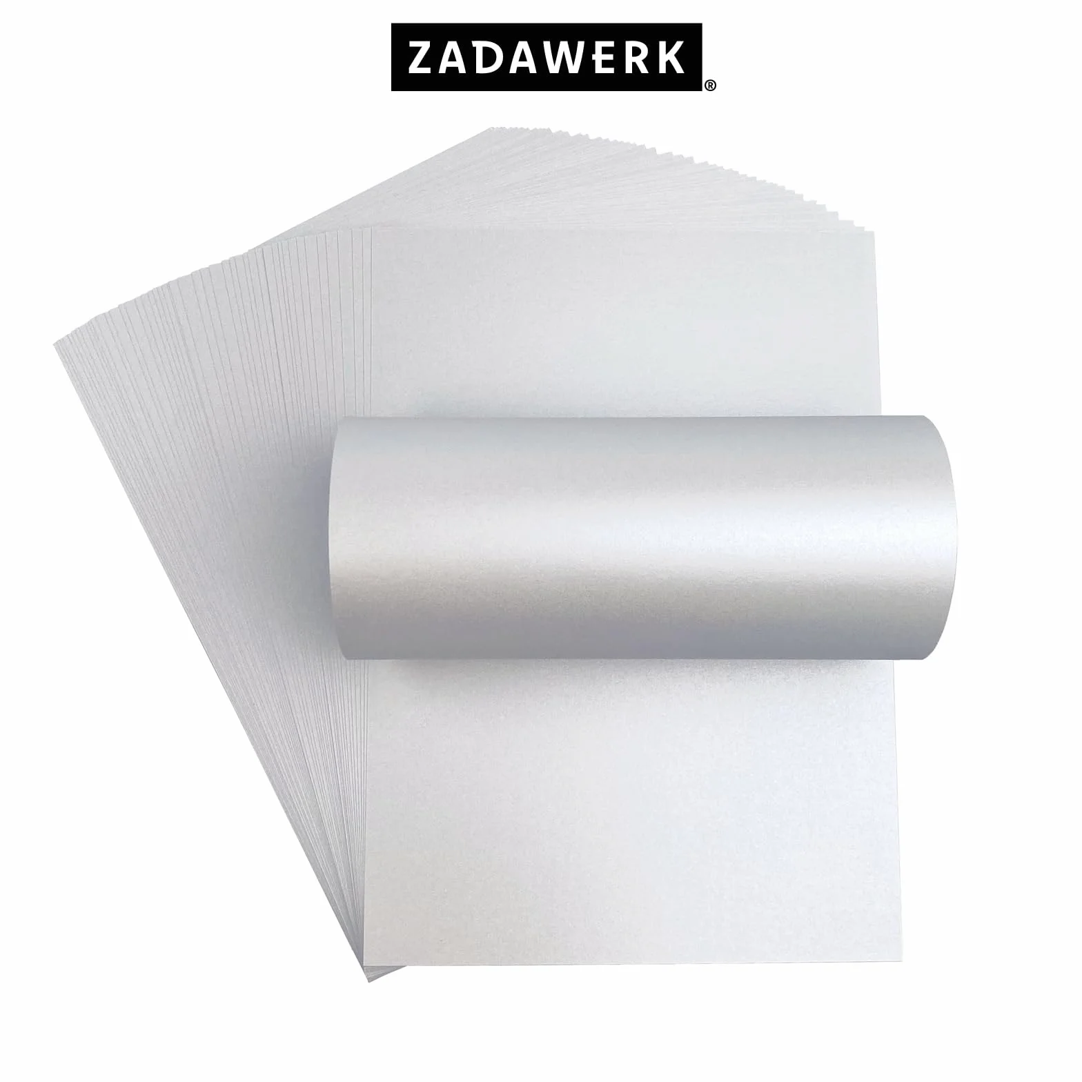 Karton z masy perłowej - 250 g/m² - A4 - biały - 50 arkuszy - perłowy, połyskujący gruby papier dekoracyjny do tworzenia i drukowania kartek - ślub - narodziny
