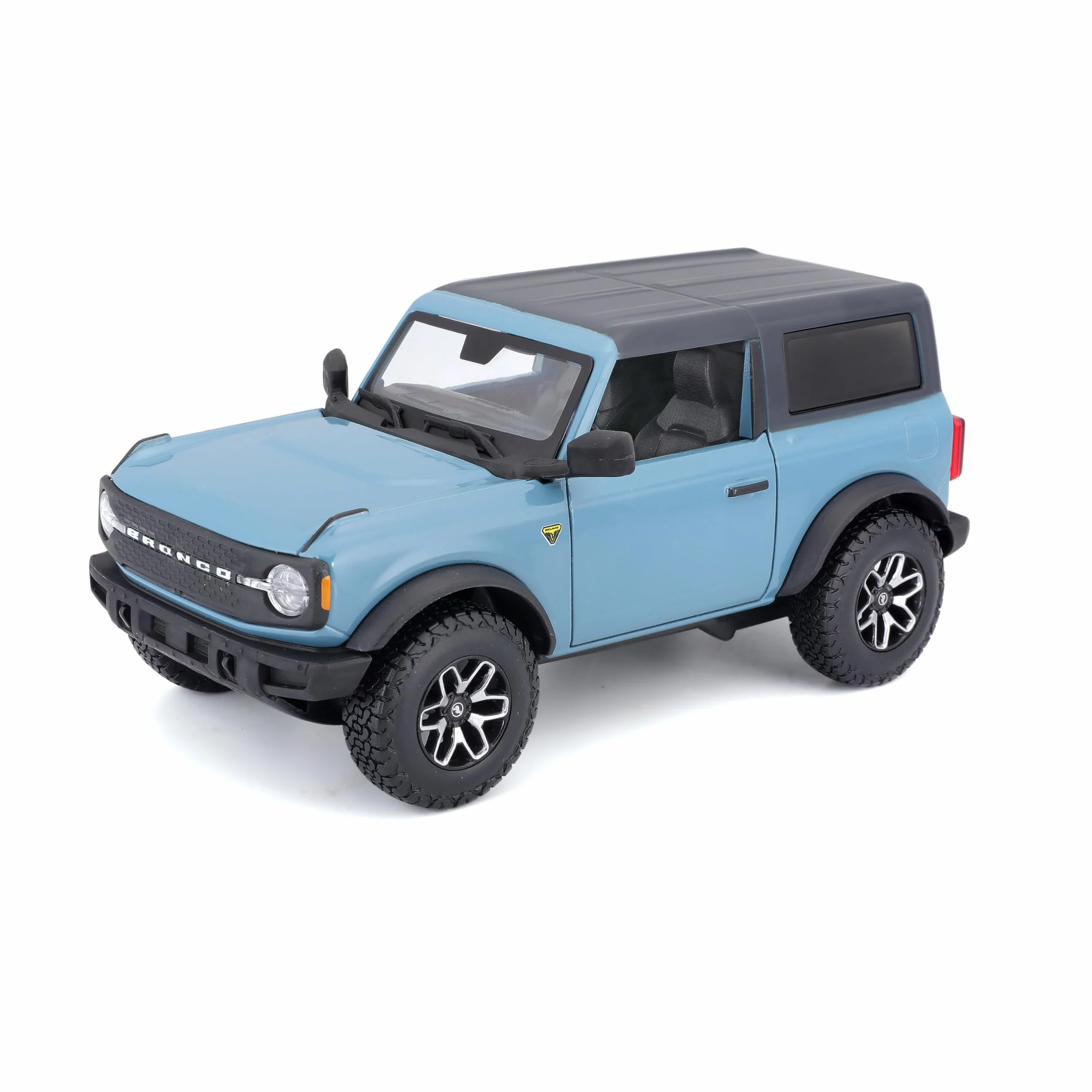 Maisto Ford Bronco Badlands (2020): model samochodu w skali 1:24, drzwi ruchome, ok. 20 cm, żółty (31530)