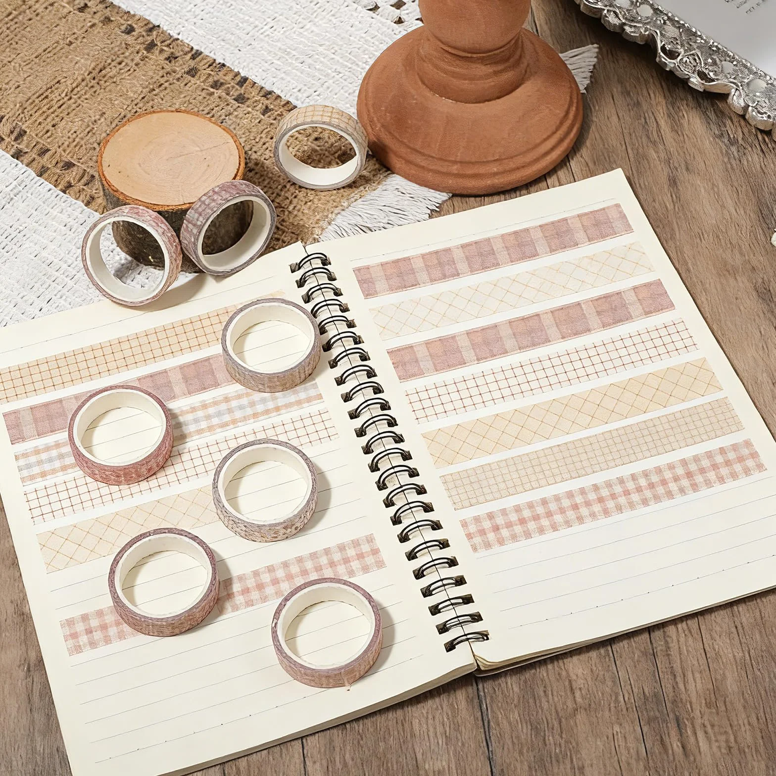 Taśmy samoprzylepne Sakura Washi, 8 rolek kwiatów, urocze, vintage, zestaw cienkich taśm maskujących retro, dekoracyjne taśmy maskujące do dzienników, scrapbookingu, rękodzieła, planerów
