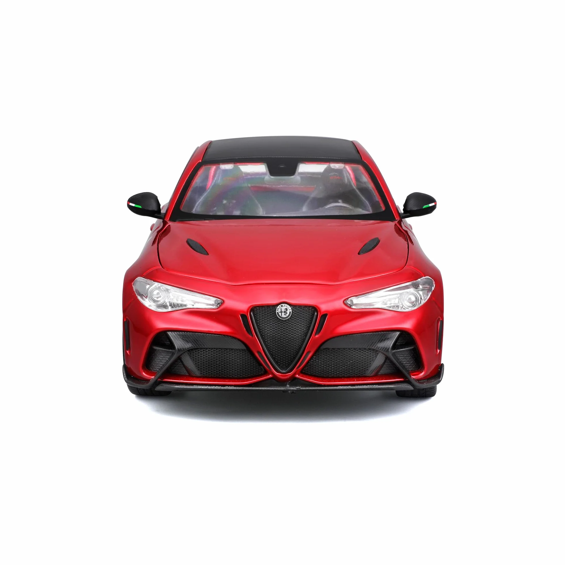 Bburago - Alfa Romeo Giulia GTA 2020, Samochód Diecast Skala 1:18, Szczegółowa Replika z 4 Otwieranymi Elementami, Kolor Czerwony, Licencja Alfa Romeo, Wiek 3+