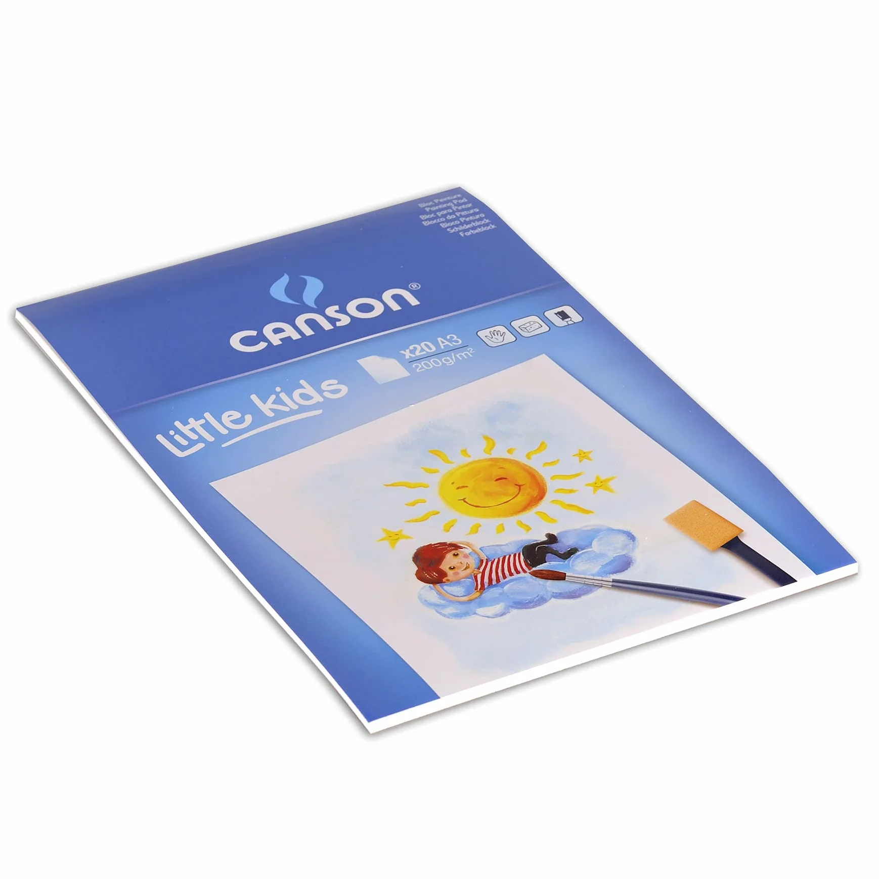 Canson 400015589 – blok rysunkowy A3, 20 arkuszy, 200 g/m², biały, A3 ou 29,7 x 42 cm