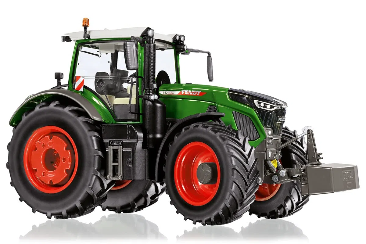 WIKING 077865 Fendt 942 Vario, Model traktora, 1:32, Metal,Tworzywo sztuczne, Od 14 lat, Liczne funkcje, Zdejmowane obciążenie przednie, Wymienne koła, Ruchome wahacze górny i dolny