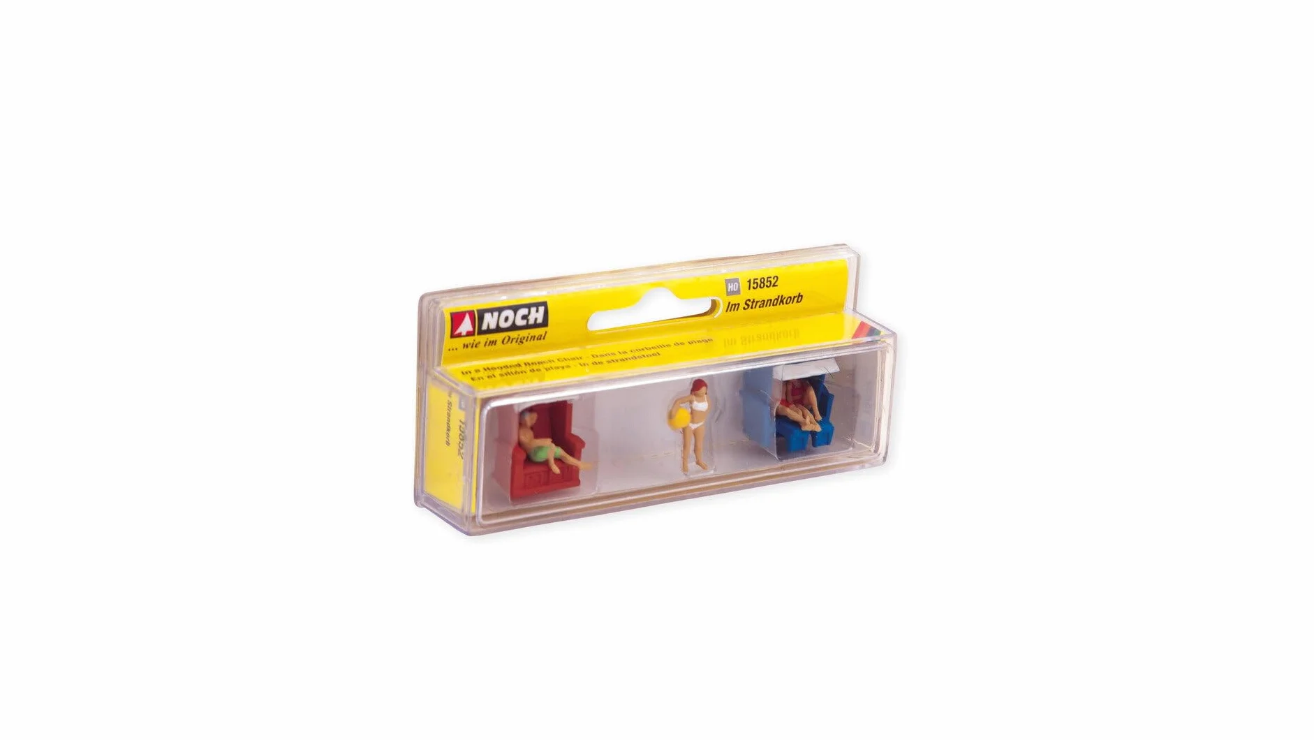 NOCH® Zestaw figurek "W koszu plażowym", z bogatymi w szczegóły figurkami, rozstaw kół H0 do relaksujących scen urlopowych na Twoim modelowym torze