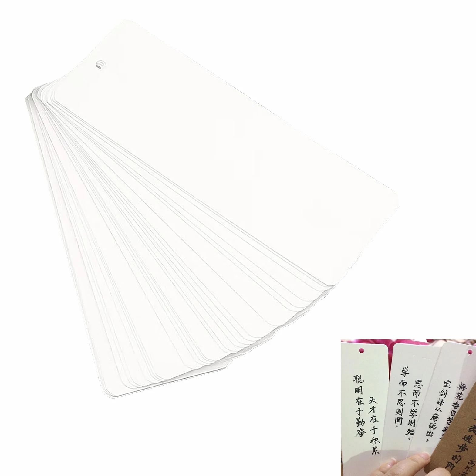 Batheidon 50 arkuszy papieru akwarelowego, 300 g, zakładki do książek, papier naturalny, biały, tłoczony na zimno i bez kwasów, do malowania i majsterkowania kartek pocztowych, notatników