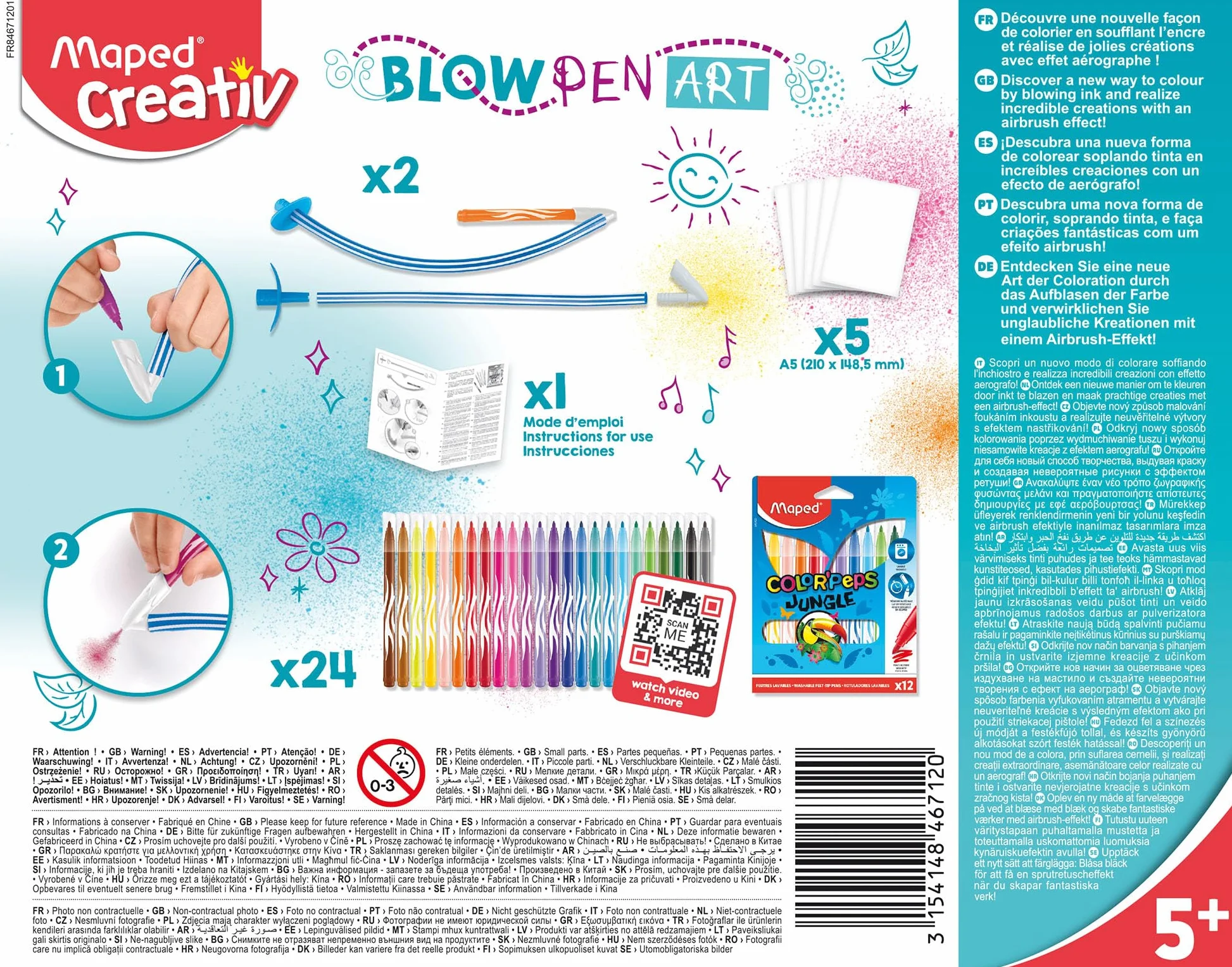Maped Creativ 846712 Zestaw Artystyczny, Wielokolorowy