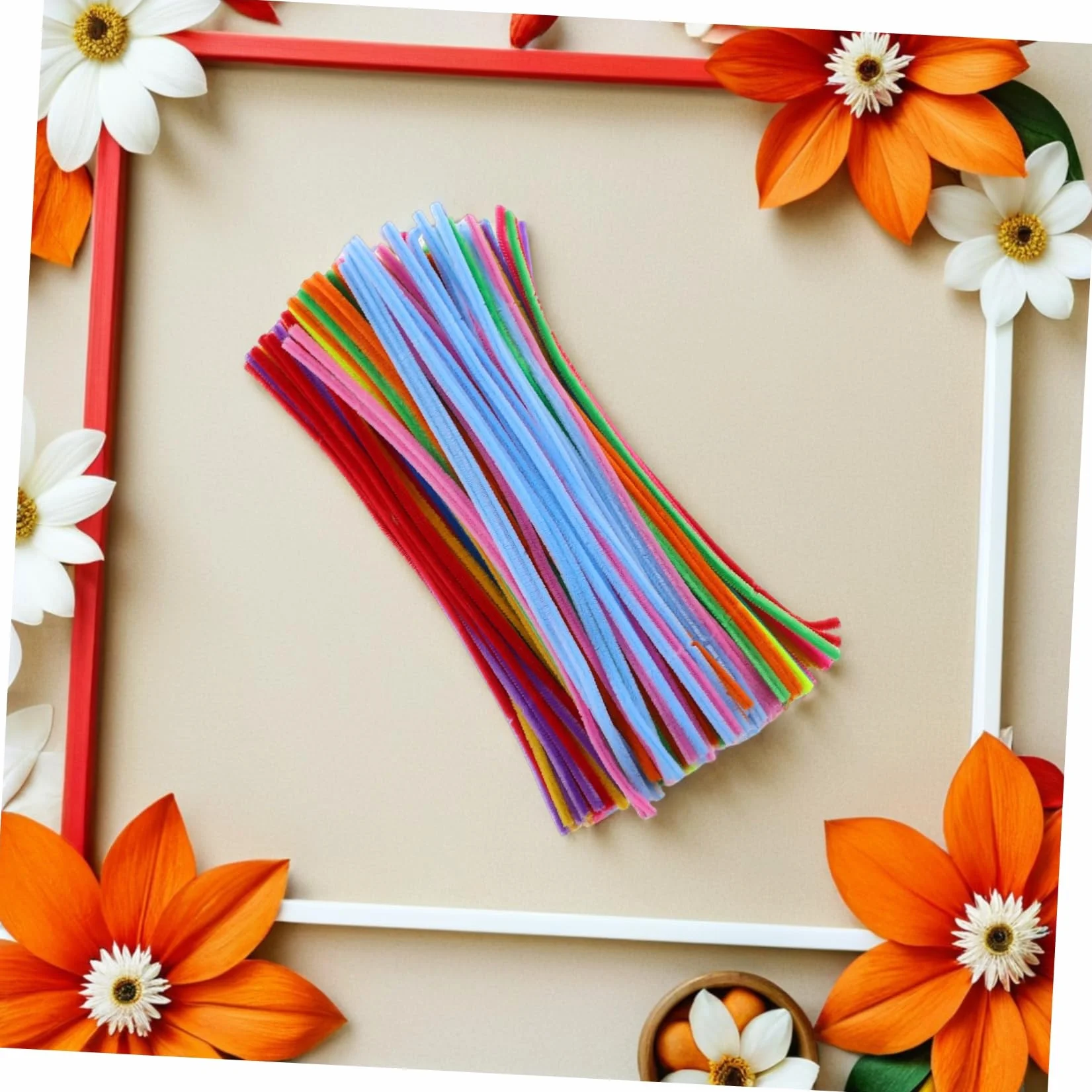 TOYANDONA 500 Szt. Sztuk Kolorowych Czyścików Do Rur z Miękkiego Chenille Elastycznych i Trwałych Do Dekoracji Świątecznych Materiałów Projekty DIY Oraz Kreatywnych Rękodzielniczych dla