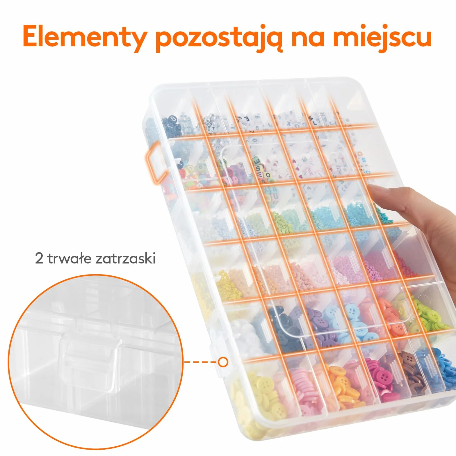 Lifewit 2-pak 36 Kratek Jasny Piętrowy Plastikowy Pojemnik Przechowywania Z Regulowanymi Przegródkami Dla Koralików, Diy Sztuki, Rzemiosła, Biżuterii, Sprzętu Rybackiego Z 5 Arkuszy Naklejki Etykiety