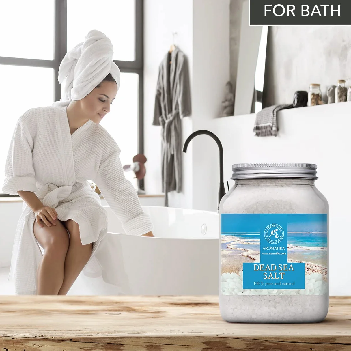 Dead Sea Salt 1000g - 100% Pure and Natural - Dead Sea Salts 1 kg- Best for Good Sleep - Stress Relief - Bath - Beauty - Relaxing - Bath Salts