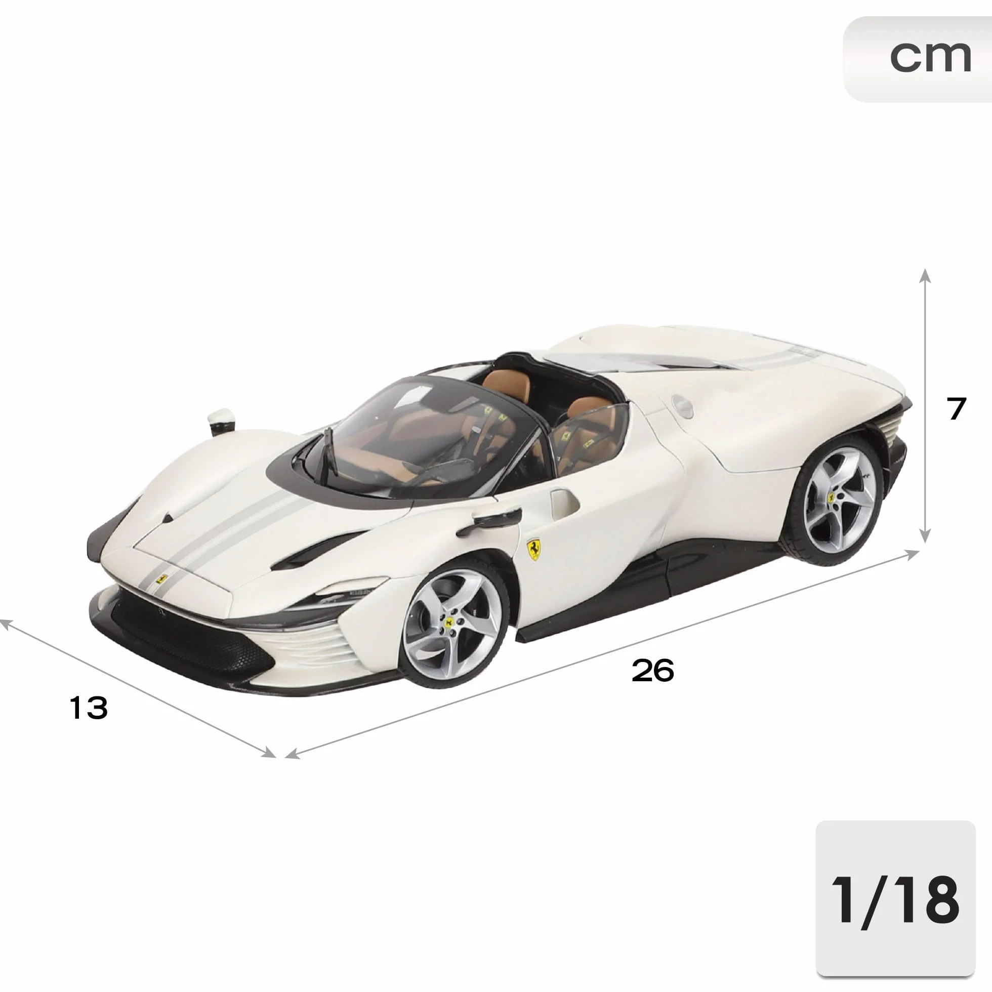 BBURAGO 1/18 Ferrari Signature - Daytona SP3 - biały -