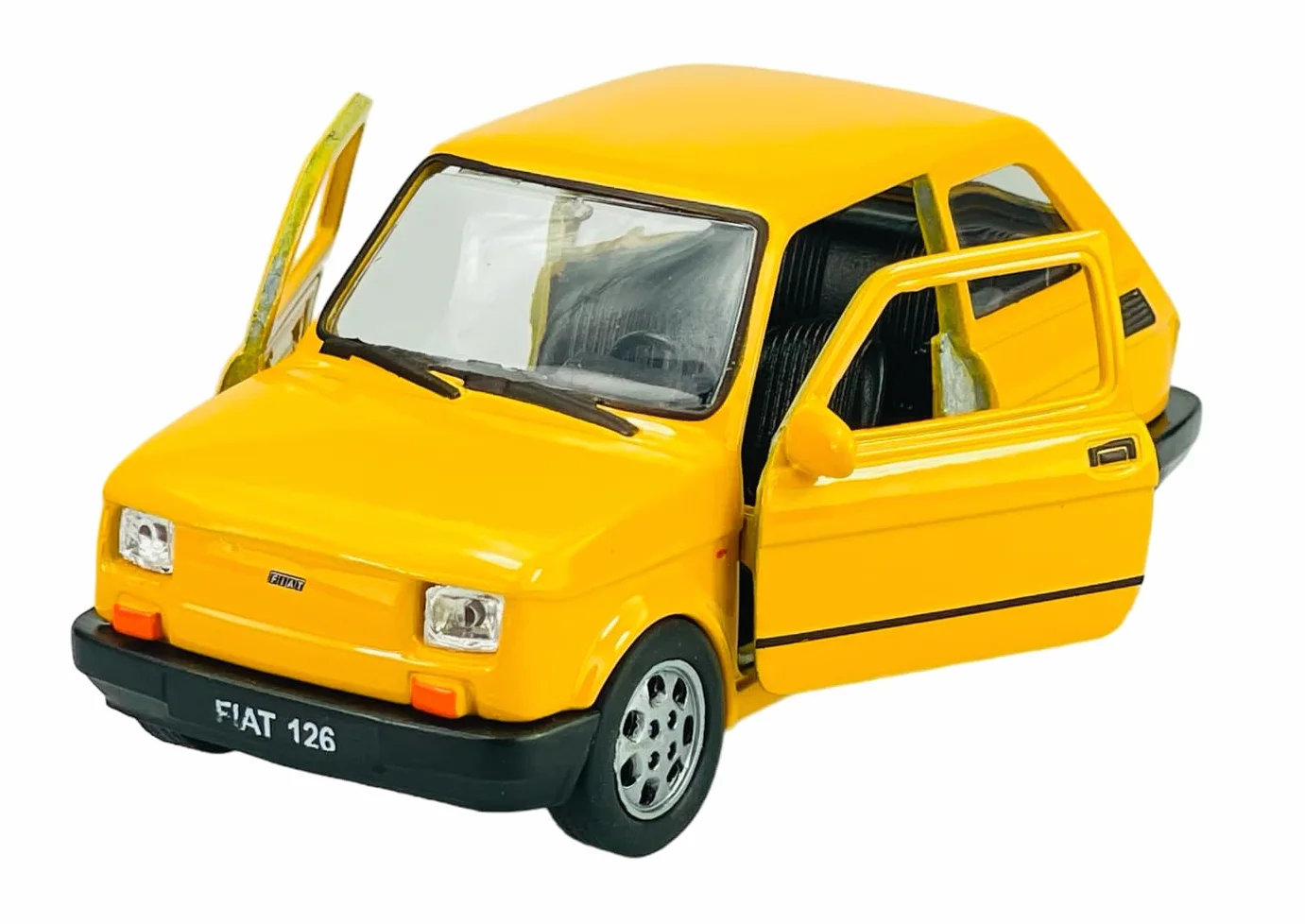126 Żółty Budowany Podobnie Polski FIAT 126p 1972-2000 ok. 1/43 1/36-1/46 Welly Model Samochodu