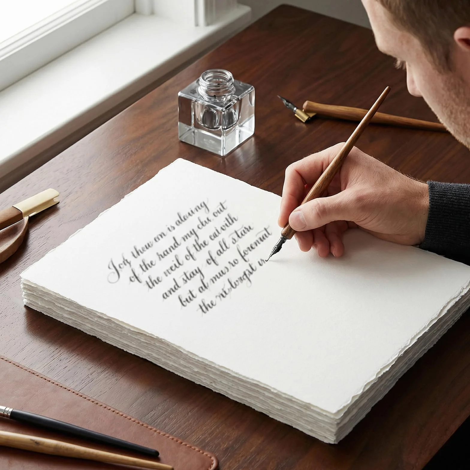 CHUEHKAK 100 arkuszy papieru czerpanego A4, ręcznie czerpany, papier akwarelowy, 160 g/m², papier strukturalny, 21 x 29,7 cm, do zaproszeń, rysowania, szkicowania i pisania, kolor biały