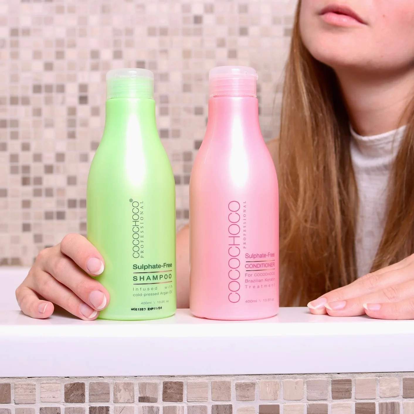 Zestaw COCOCHOCO Professional szampon do pielęgnacji po zabiegu 400 ml i odżywka bezsiarczanowa do włosów 400 ml - Free sulphate