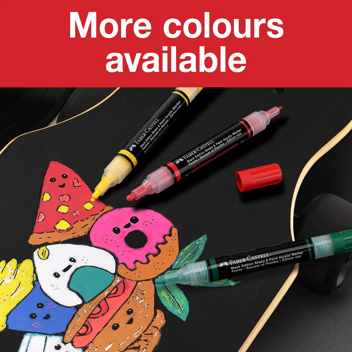 Faber Castell Black Edition marker akrylowy Shake & Paint, czarno-biały-Boxof2 (65-285503)