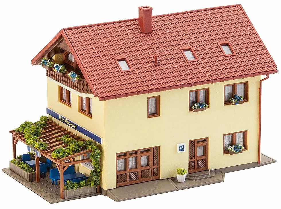 FALLER 232336 Butchery/Bakery N Scale Building Kit Model, określony, mały