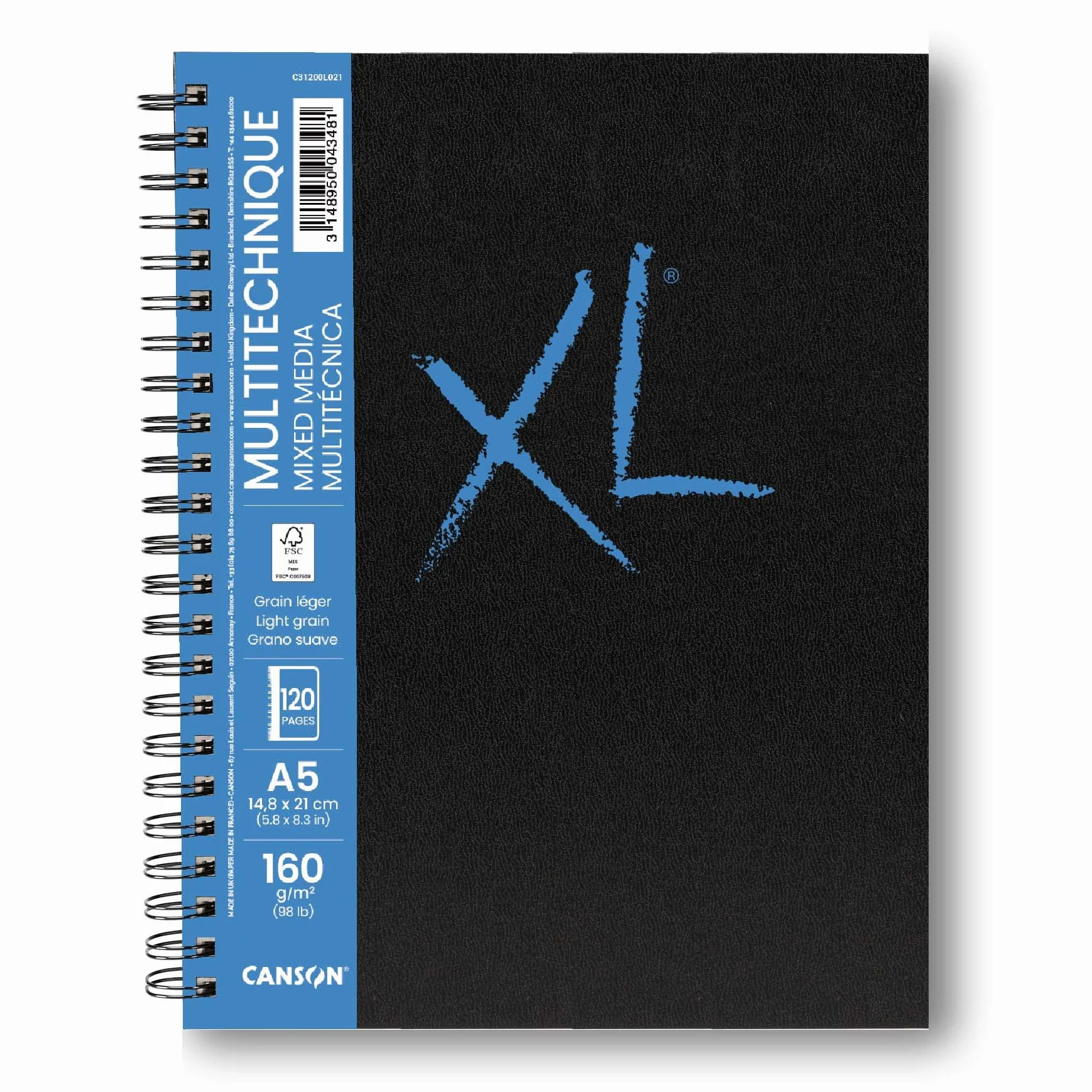 Canson Xl Art Book C31200L021 Zeszyt, Biały, A5/60szt.