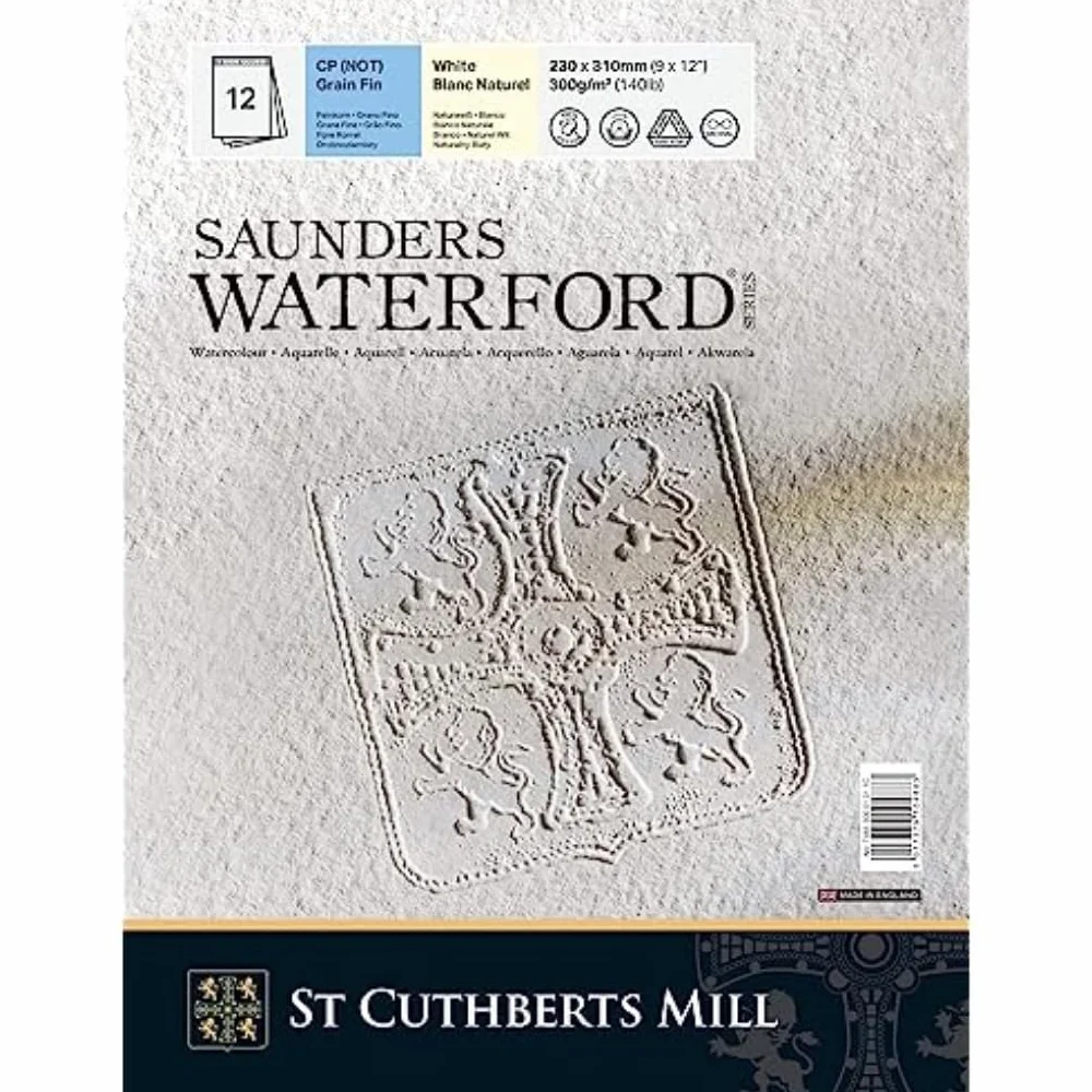 Saunders Water Ford Series T46530001011C Papier Akwarelowy, Biały, 23 x 31 cm/12 szt.