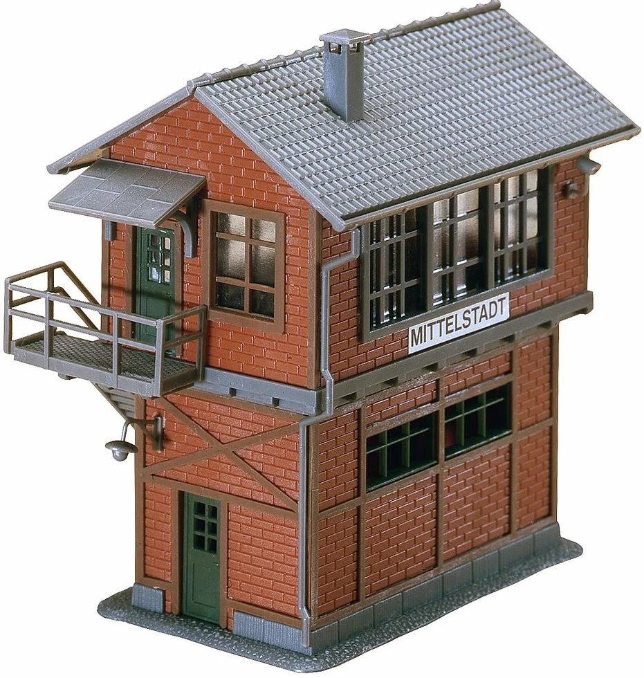 FALLER Stellwerk Mittelstadt zestaw modelarski z 364 częściami 83 x 62 x 101 mm, akcesoria do modeli kolejek H0, model kolejki H0