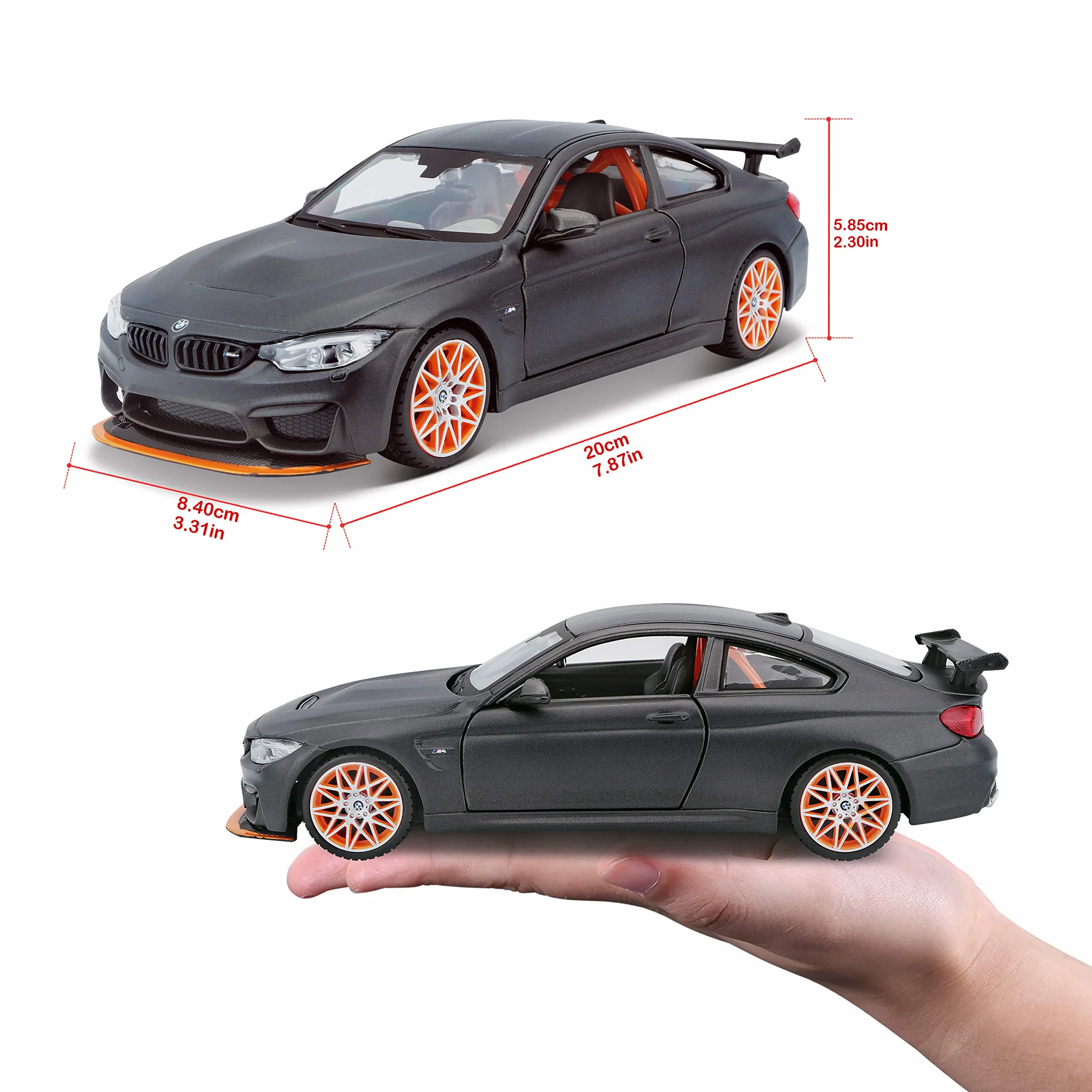 BBURAGO - BMW M4 GTS - Realistyczny model samochodu w skali 1:24, oficjalna licencja BMW, zalecany dla osób w wieku od 3 lat.